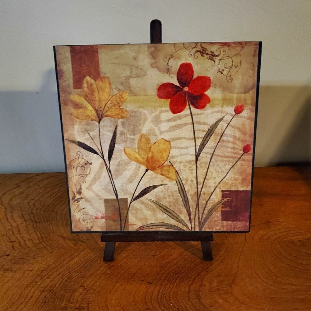 Veronique "Wild Emotion" Art with Wooden Stand